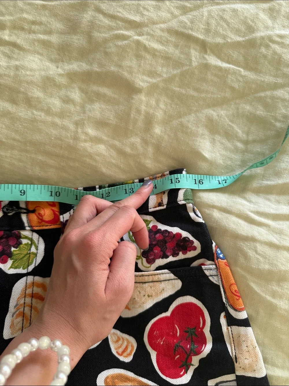 Lisa Says Gah Black Multi Fruit & Food Print Jean Shorts